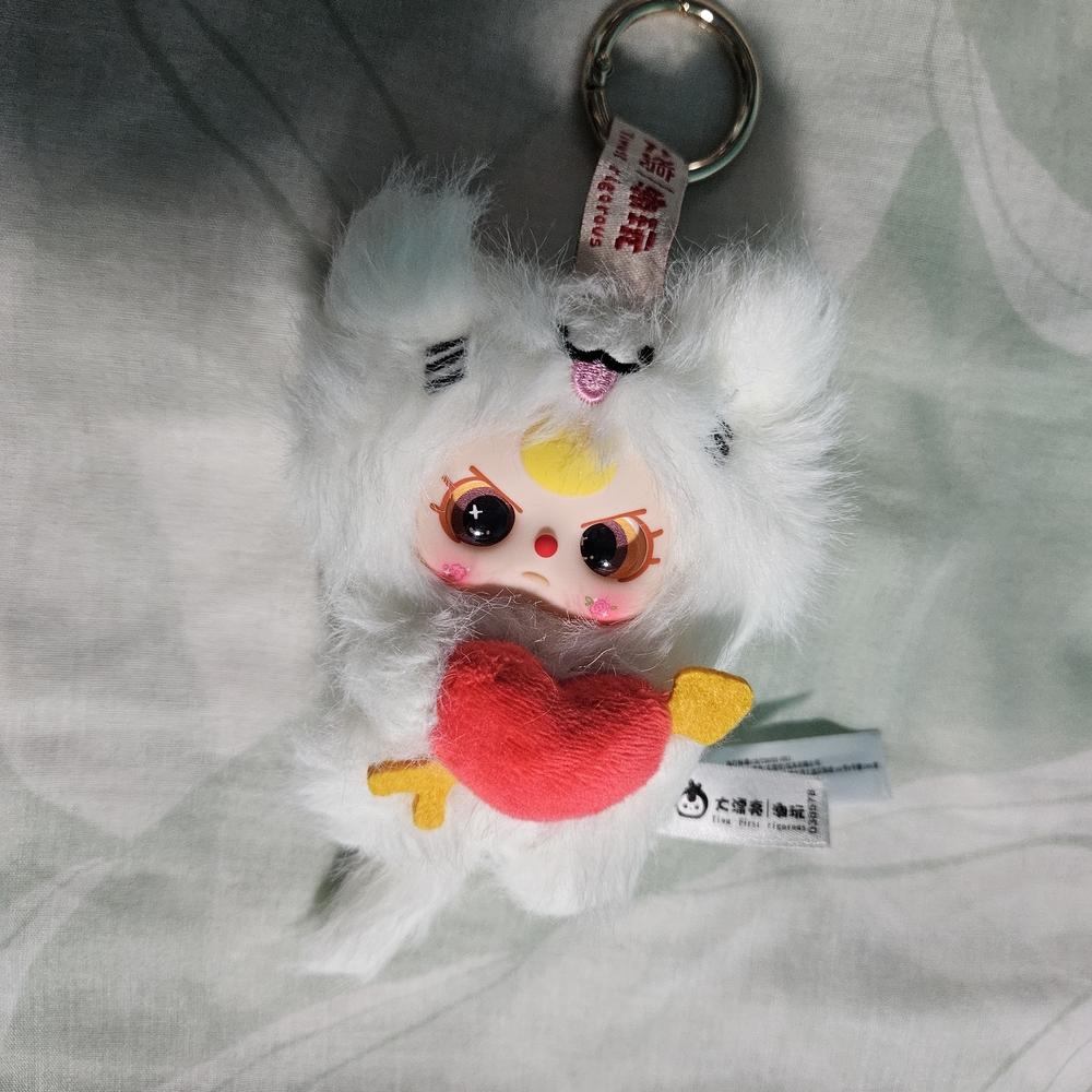 Baby Three Cupid Vinyl Plush White Cat